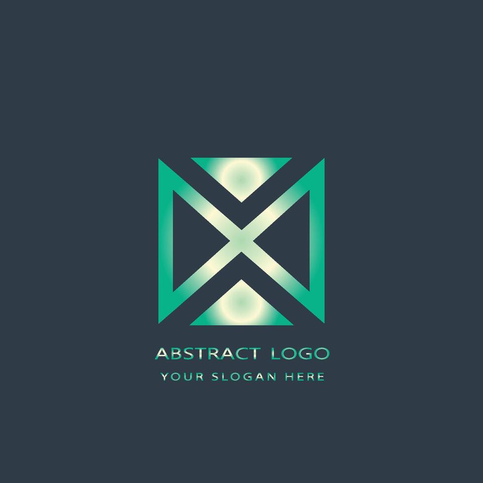 abstract logo design gradient color vector