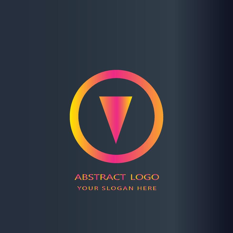 abstract logo design gradient color vector