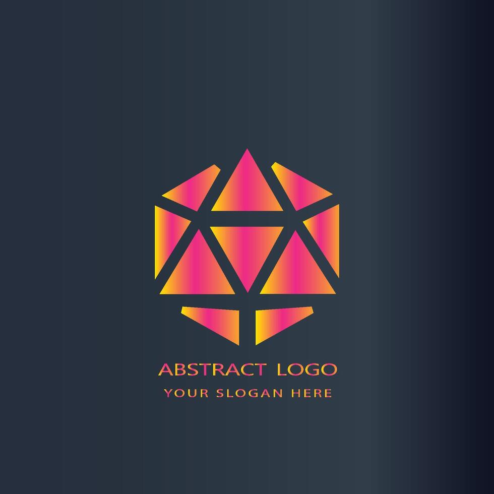 abstract logo design gradient color vector