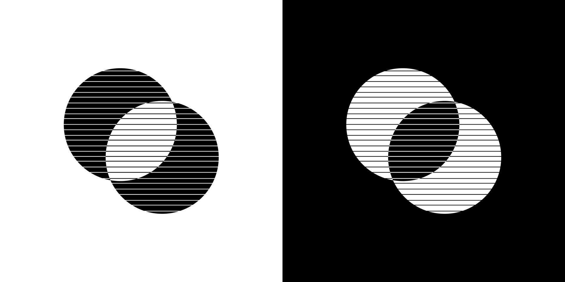 Integration, interaction logo. Round business concept. Interact logo business icon. Abstract strip line circle vector