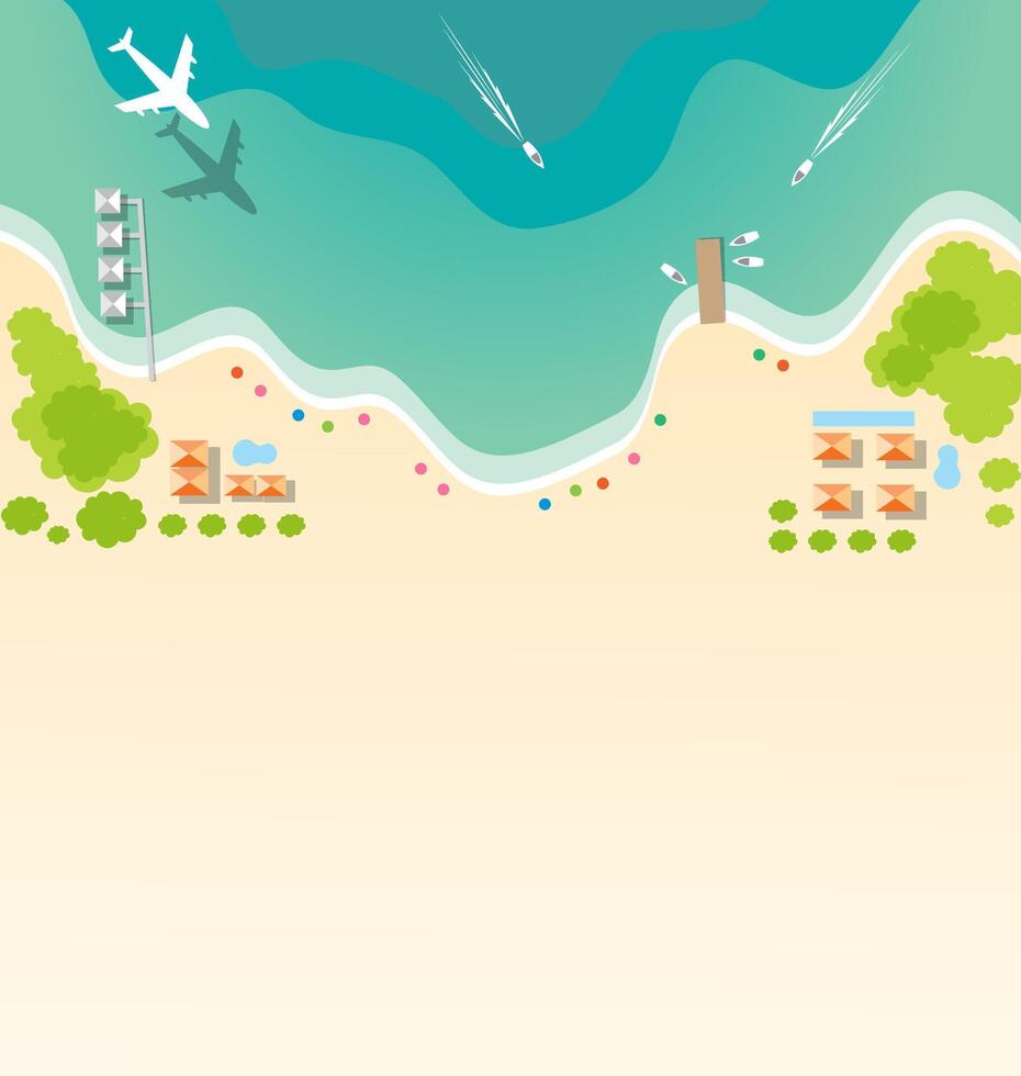 Paradise tropical beach background vector