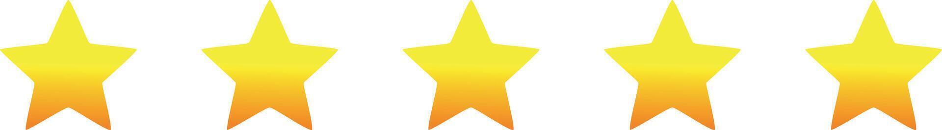 Five stars testimonial product rating flat gradient icon for apps, UI, template and websites. Product Quality, Feedback, Customer review. review service, satisfaction. vector