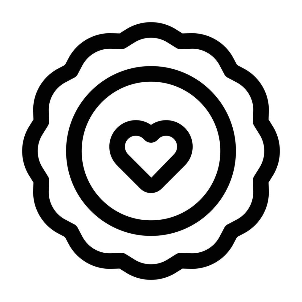 Simple Love Badge icon. The icon can be used for websites, print templates, presentation templates, illustrations, etc vector