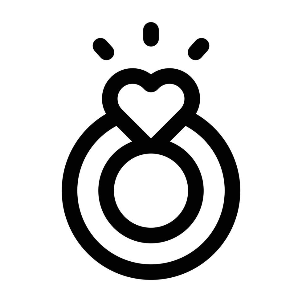 Simple Wedding Ring icon. The icon can be used for websites, print templates, presentation templates, illustrations, etc vector