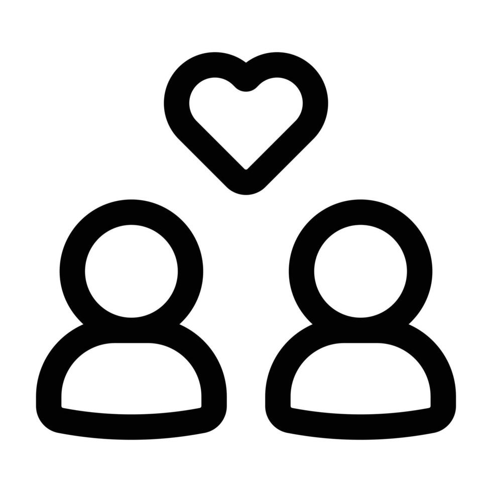 Simple Couple icon. The icon can be used for websites, print templates, presentation templates, illustrations, etc vector