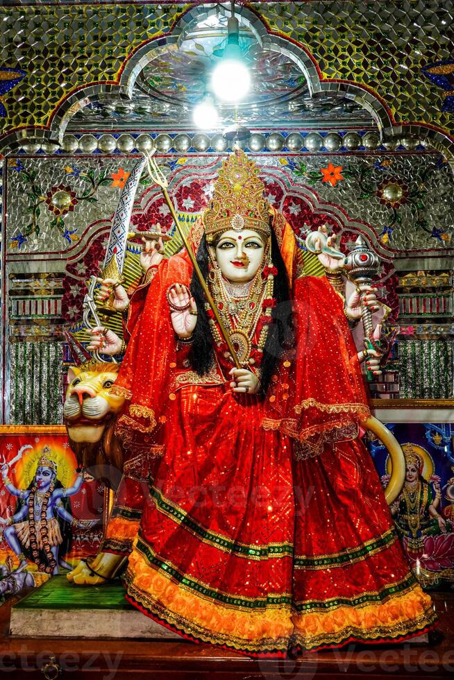 Idol of Goddess Durga during Durga puja photo