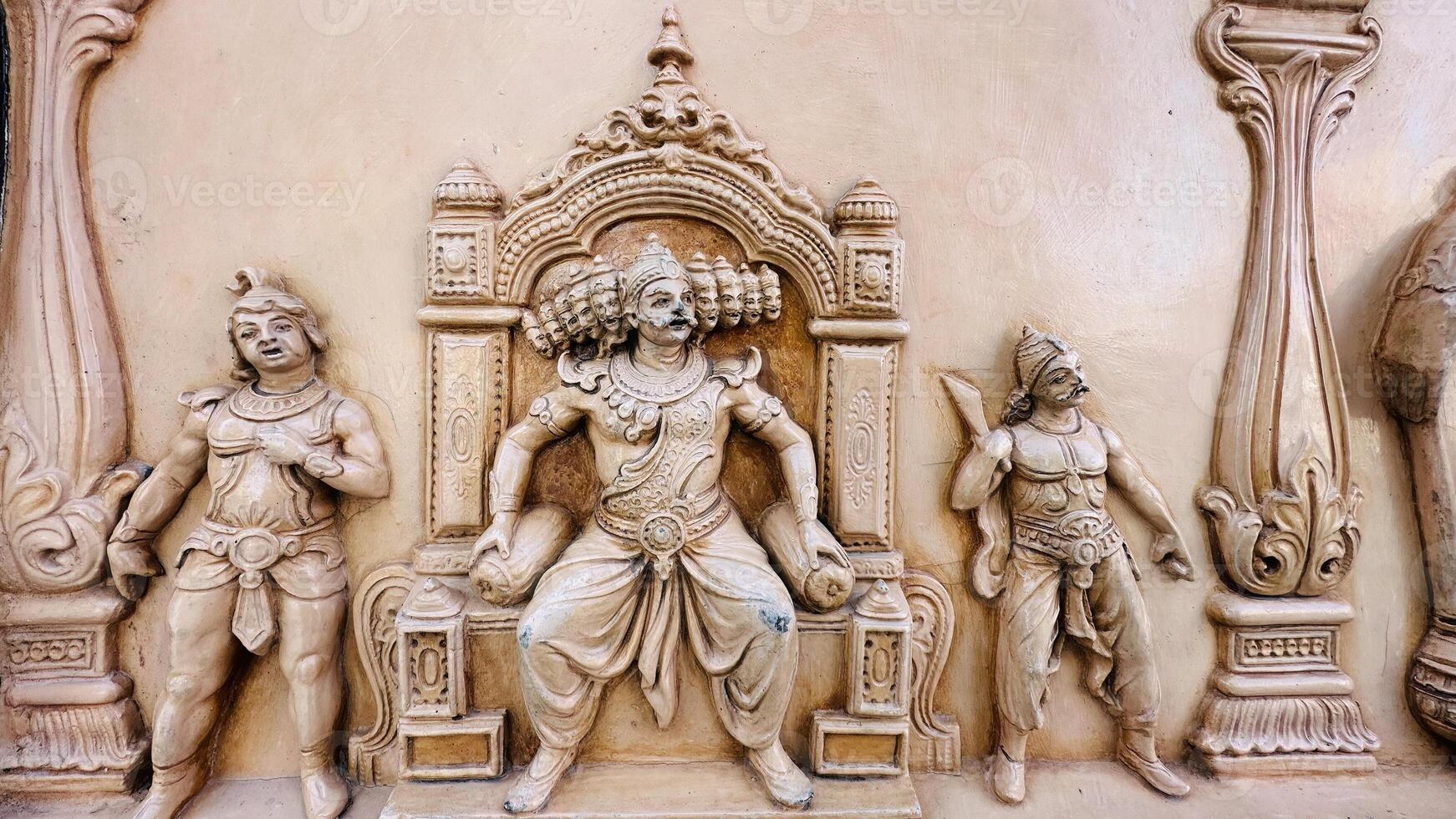 carving structure of ravan of shrilanka photo