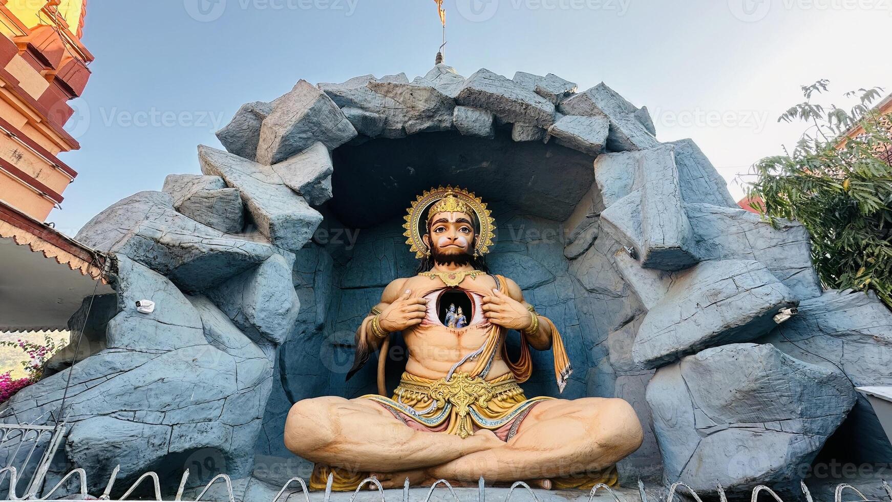 View of Hanuman statue in Parmarth Niketan Ashram, Rishikesh photo