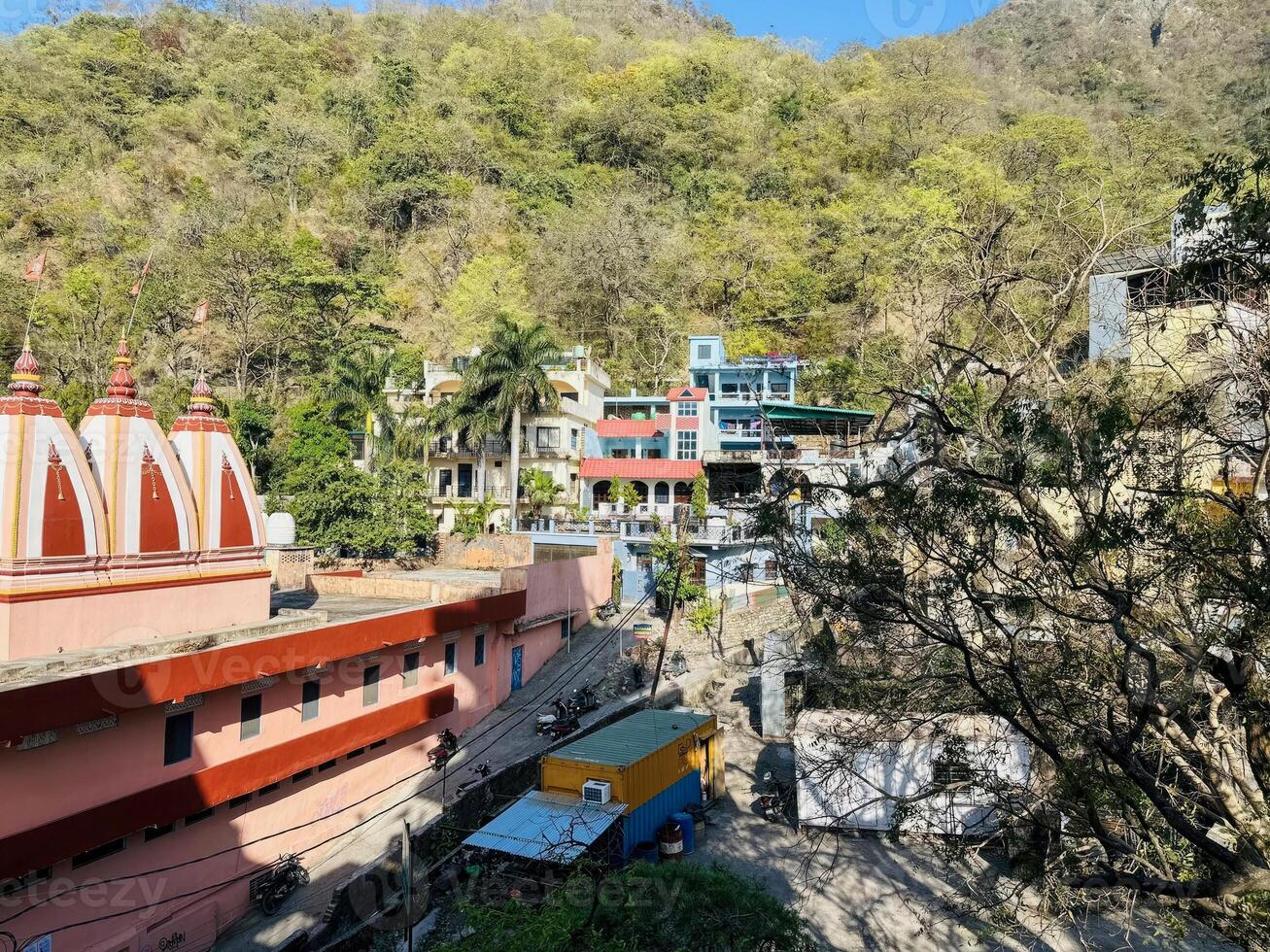 temple of rishikesh ultra wide image photo
