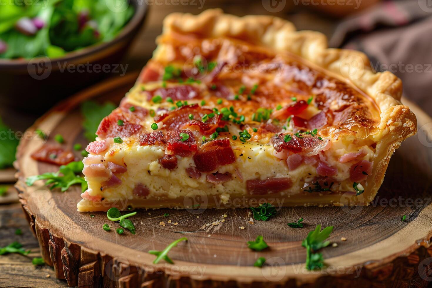 A slice of Quiche Lorraine. photo
