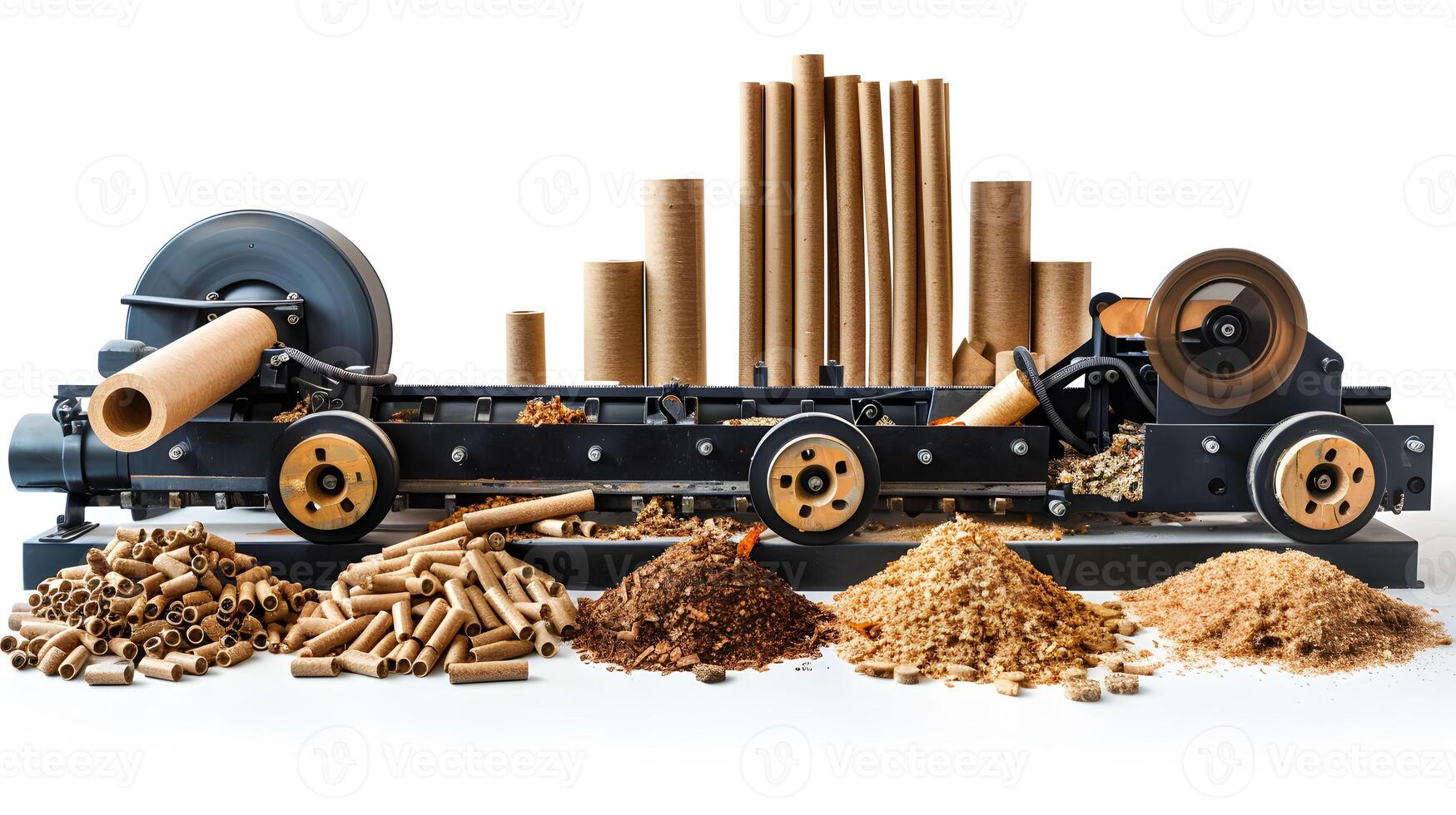 Wood pellet manufacturing machine photo