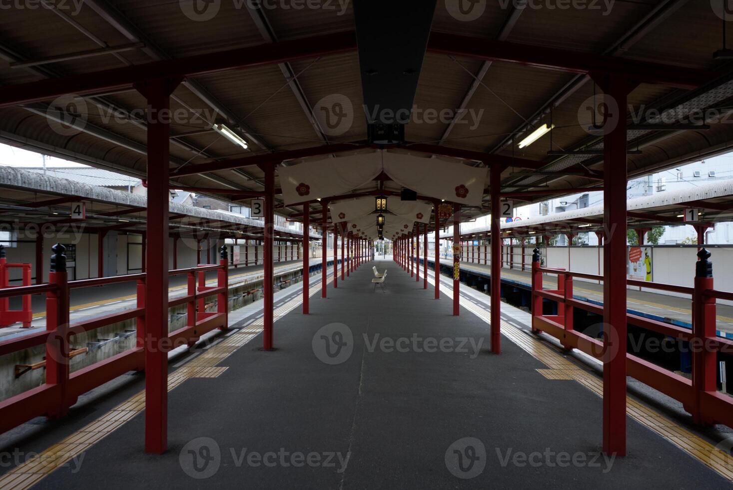 Traditionally decorated platforms at Dazaifu photo