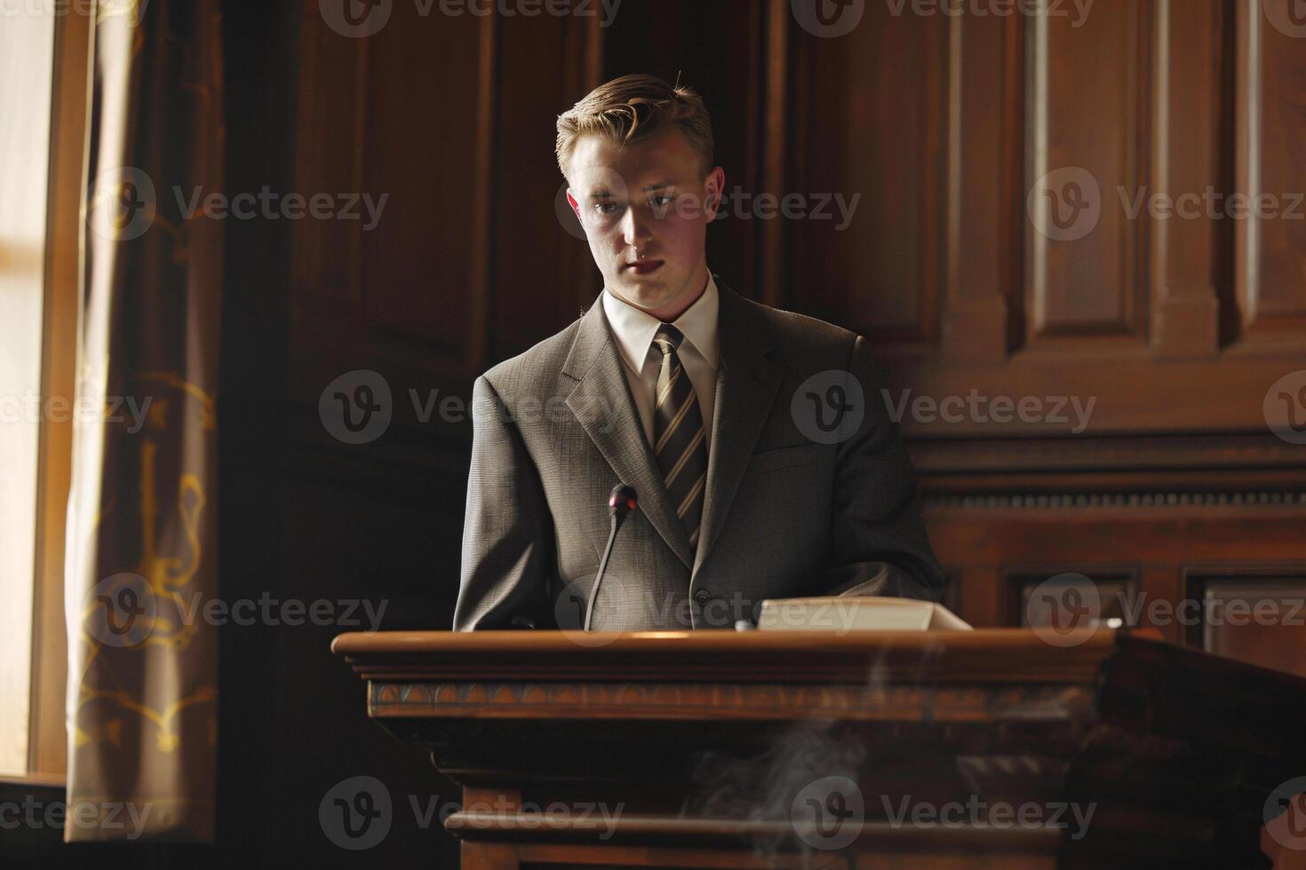 Write a character sketch of a young lawyer who transforms into a crusader for legal reform, Generated AI photo