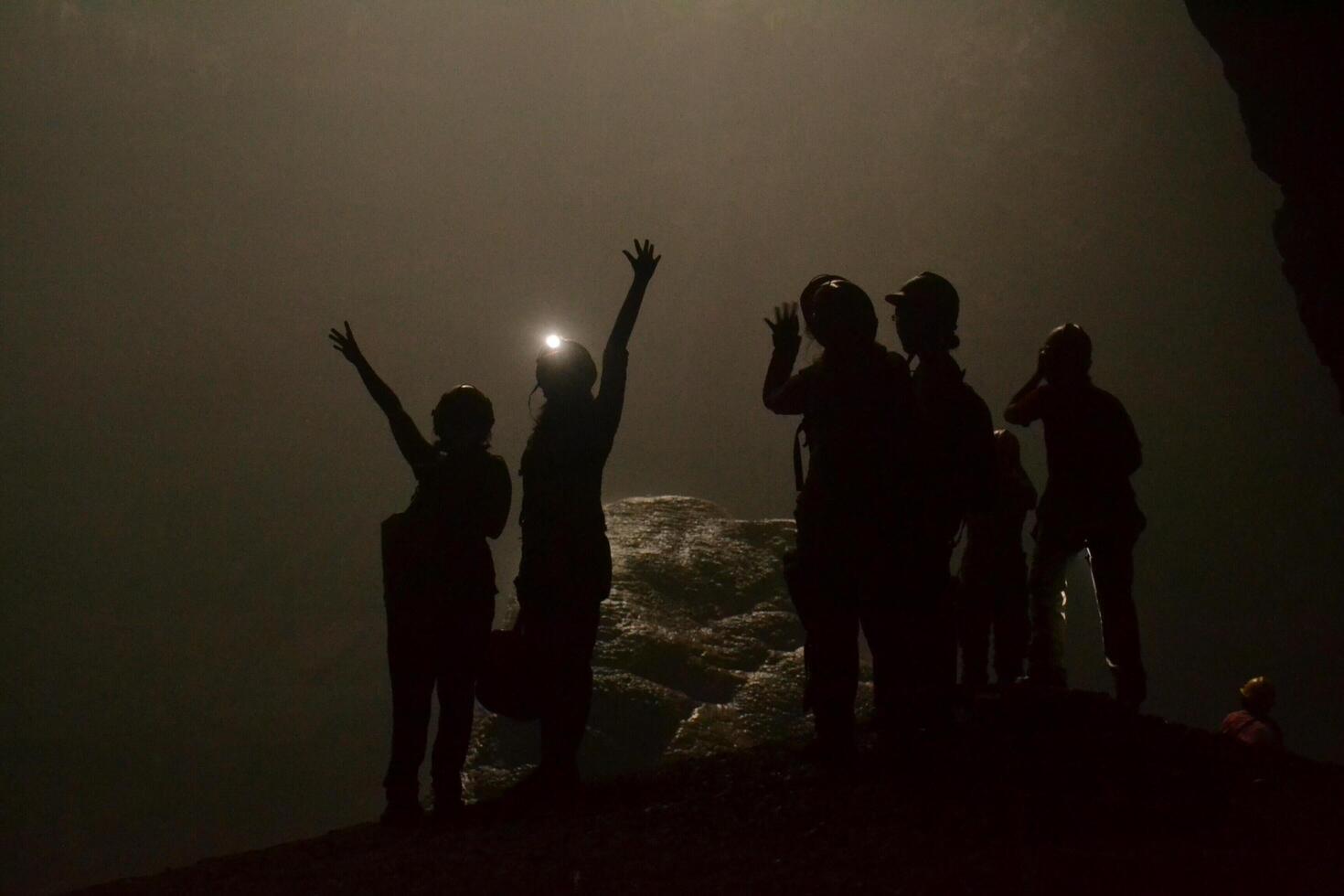 Having fun in the dark of Grubug cave photo