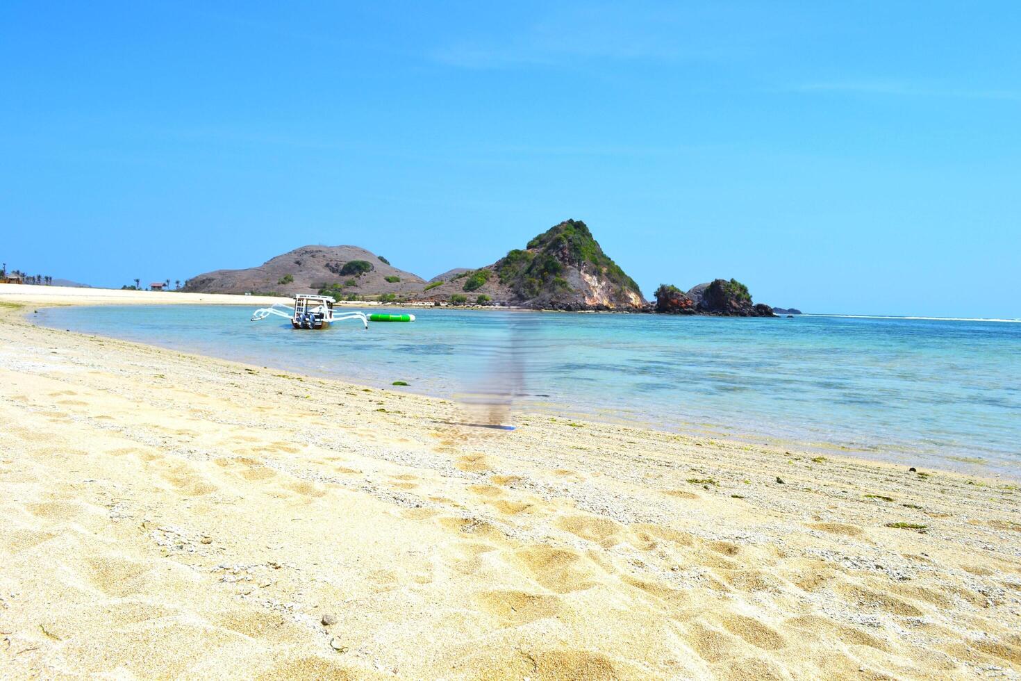Scenic view of Kuta Beach in Lombok island photo