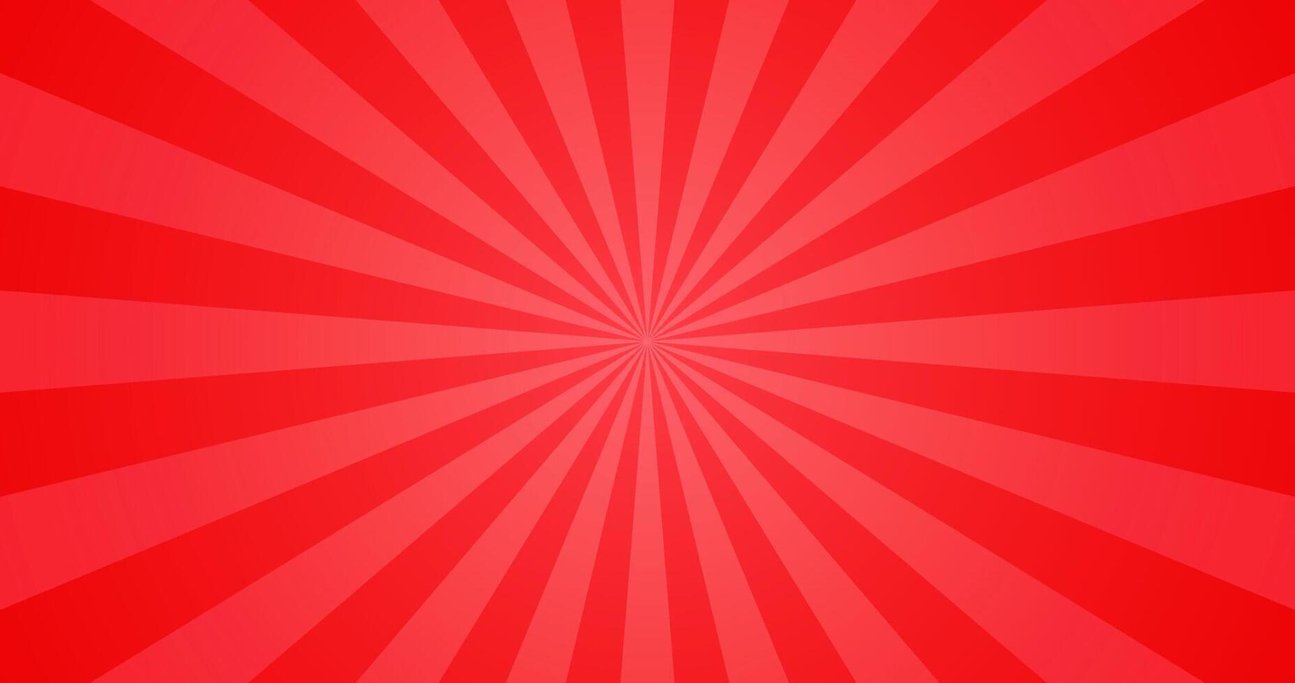 Simple Shiny Star Beam Explosion Texture in Gradient Red Blank Horizontal Plain Background vector