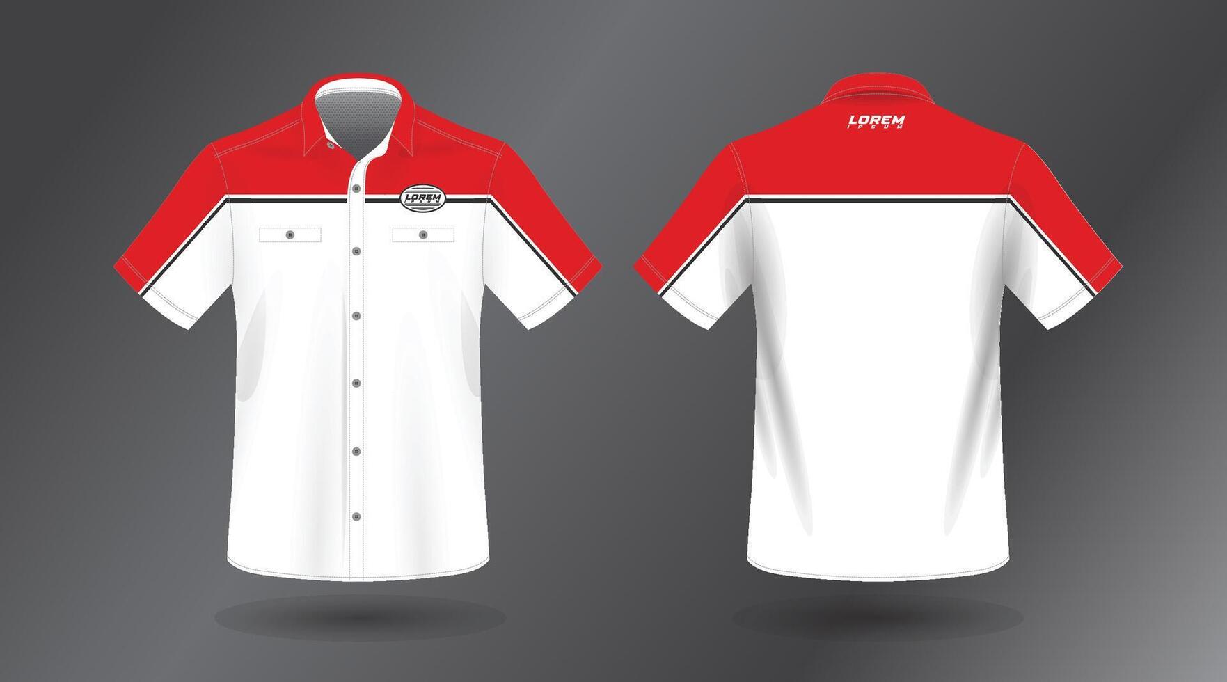 simple man short sleeve work shirt vector