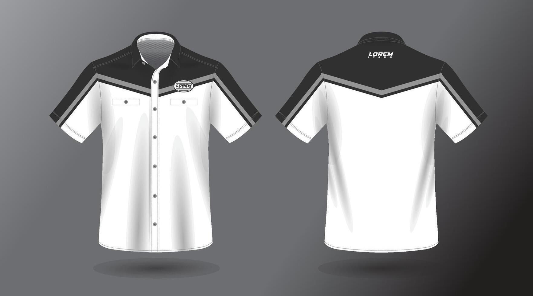 simple man short sleeve work shirt vector