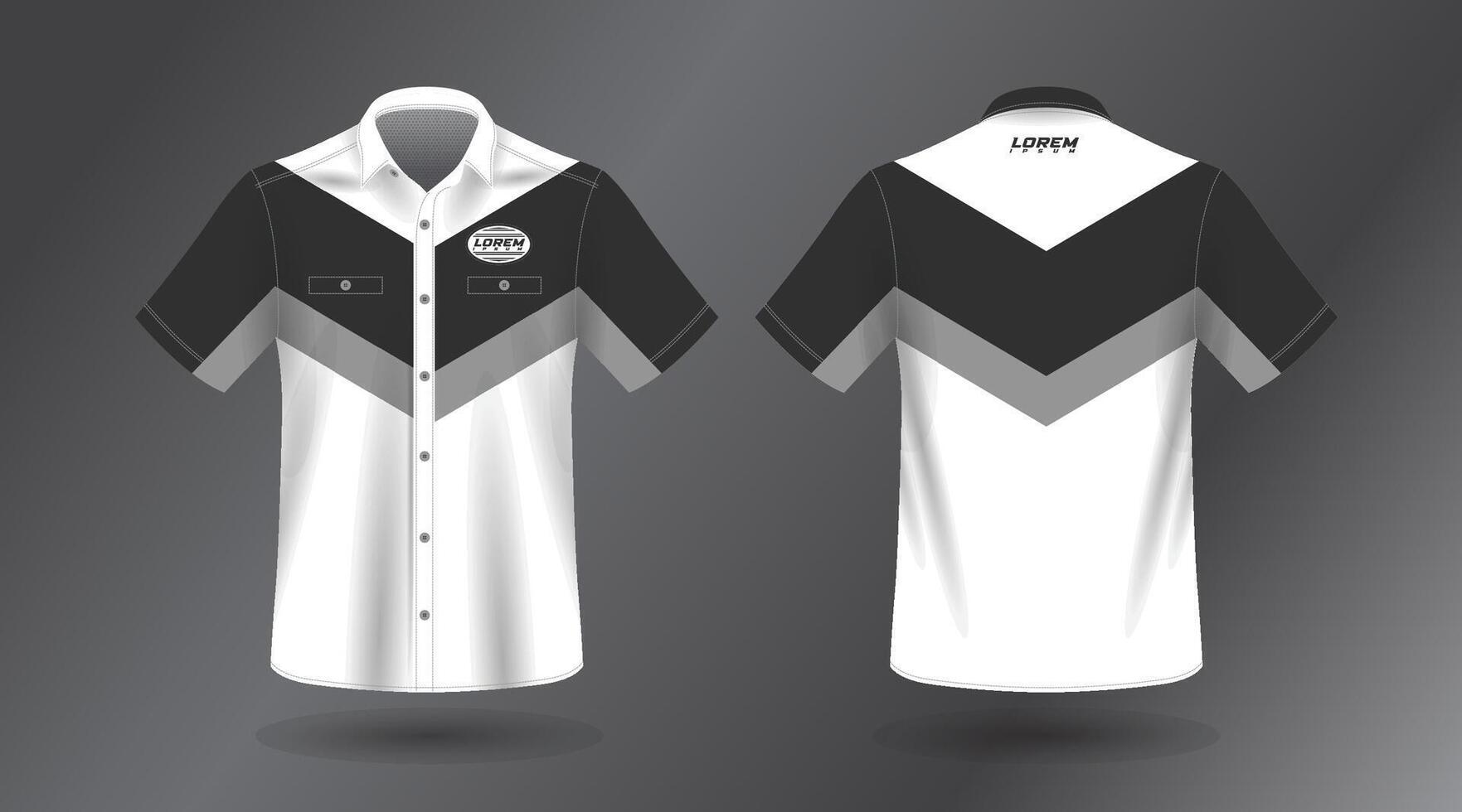 simple man short sleeve work shirt vector