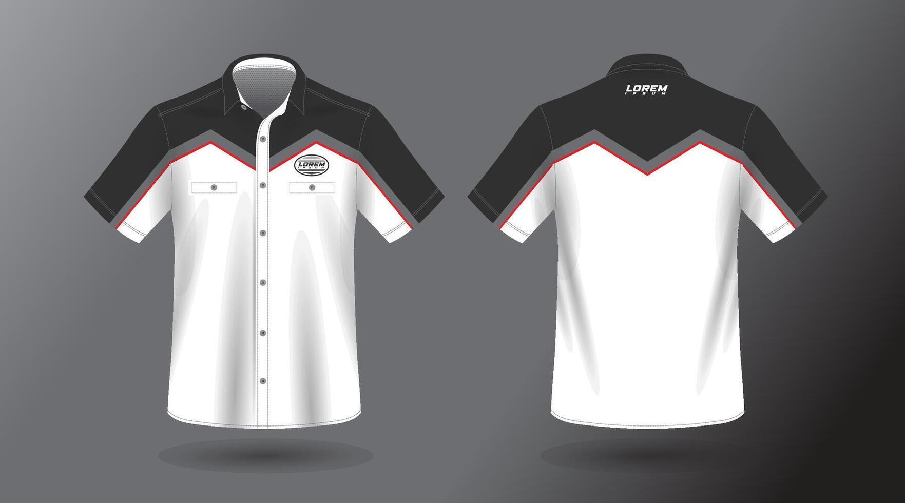 simple man short sleeve work shirt vector