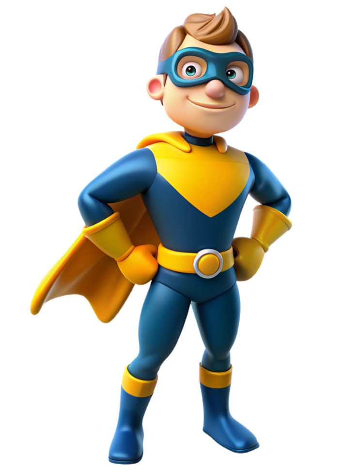 Superhero Suit with Goggles 3d png
