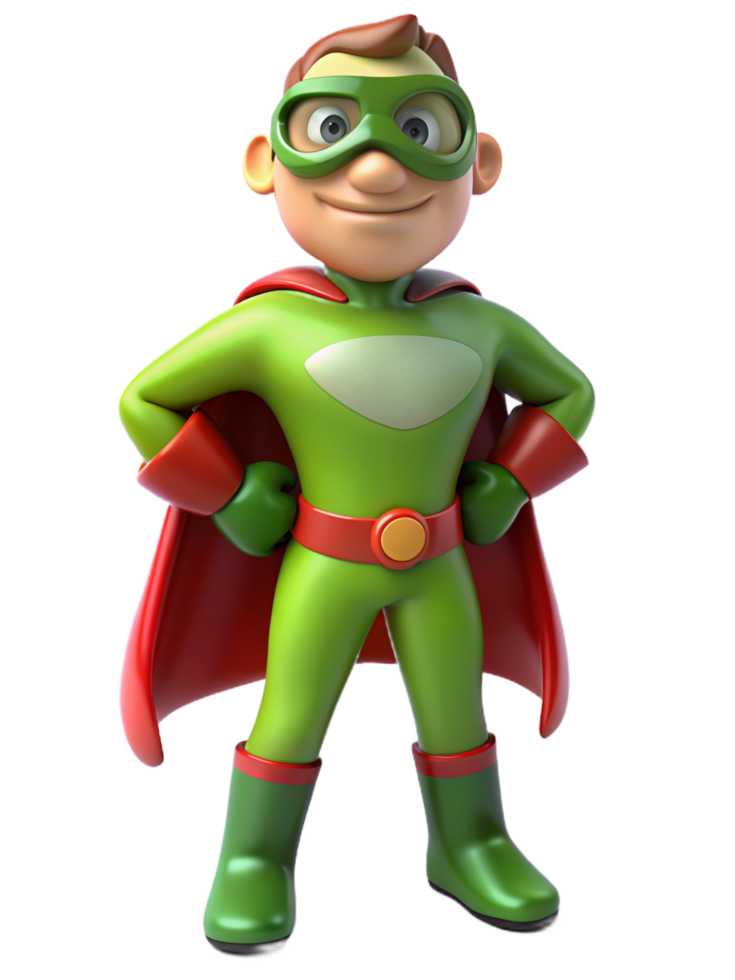 Superhero Suit with Goggles 3d Illustration png