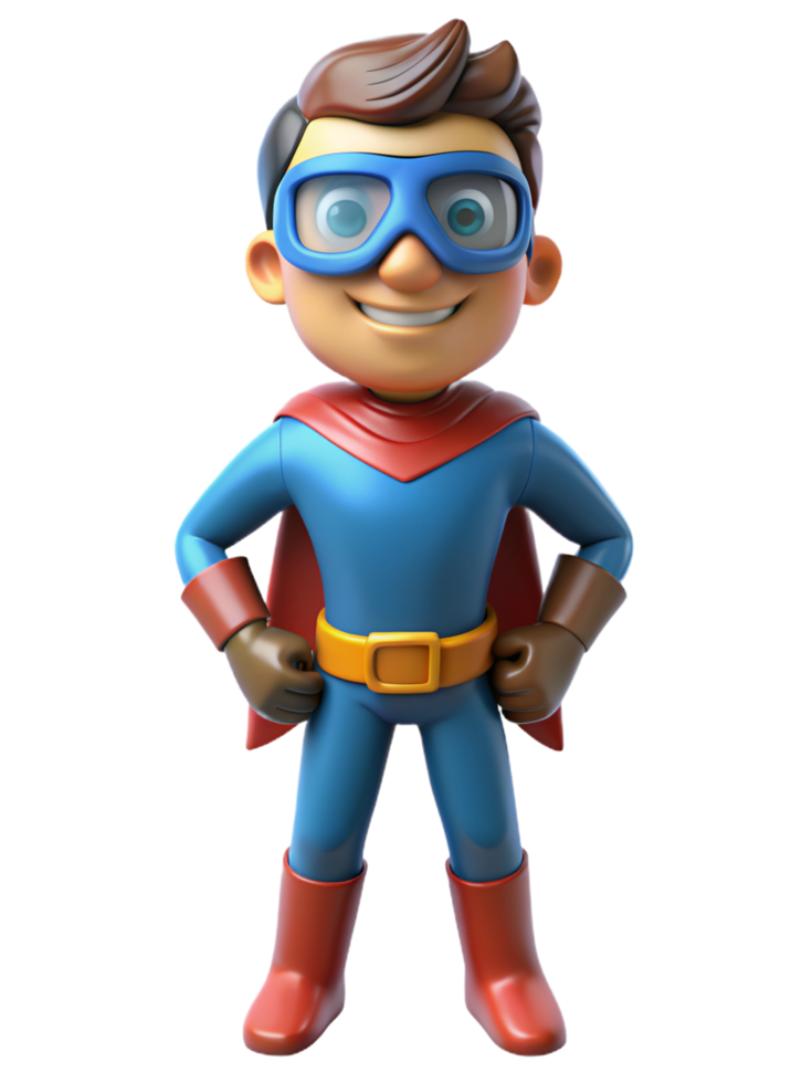 Superhero Suit with Goggles 3d Person png