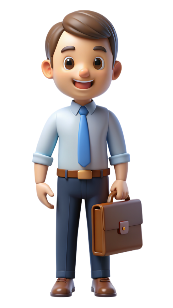 Father with Briefcase 3d png