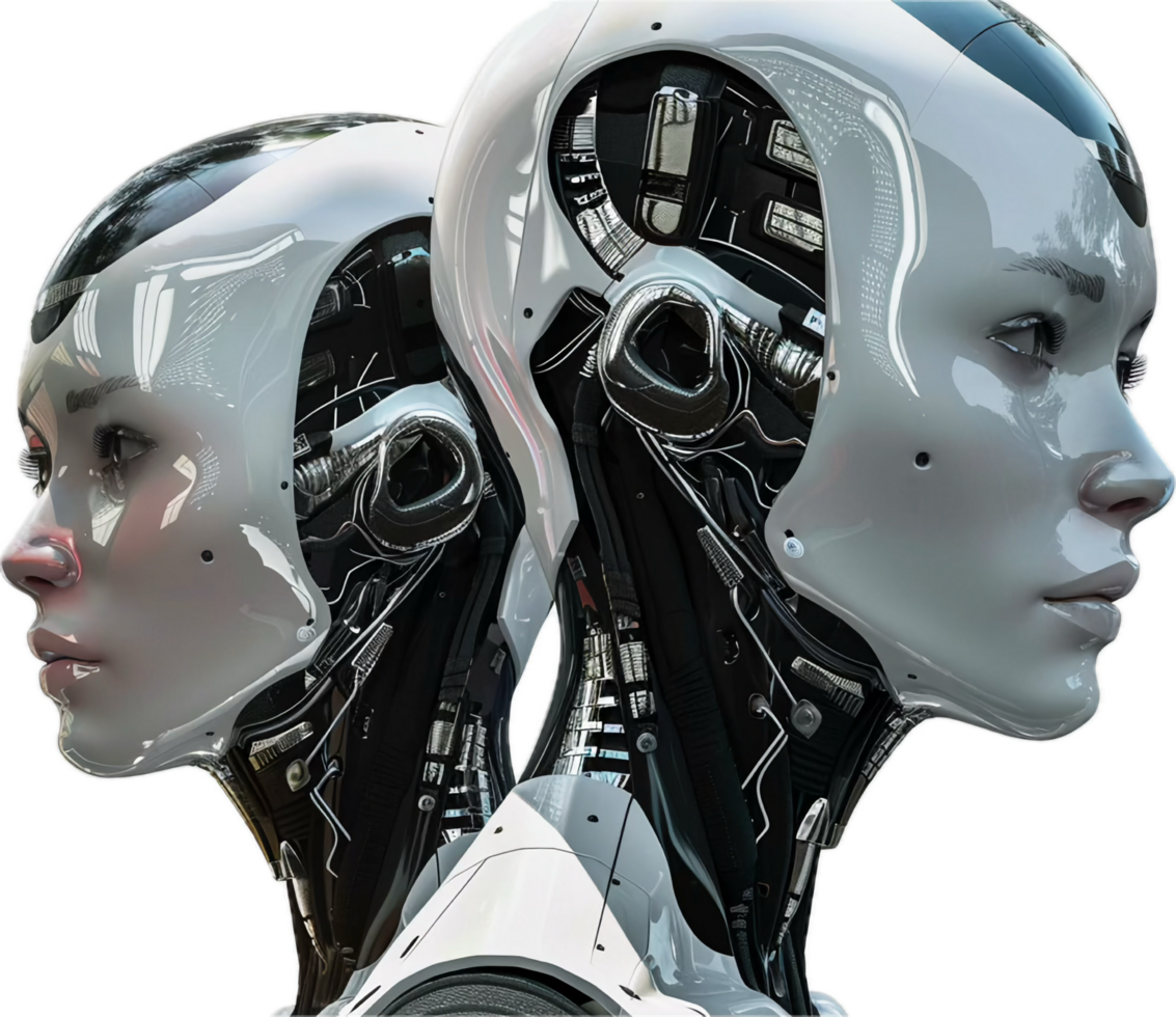 Futuristic Robots in Profile View. png