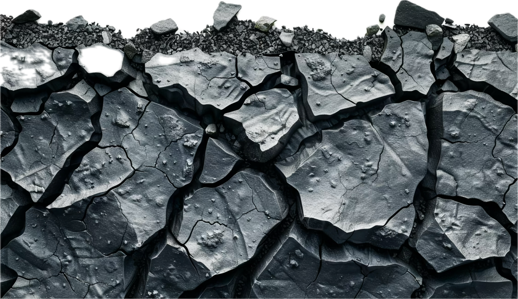 Close-up of Rough Dark Rocks and Soil png