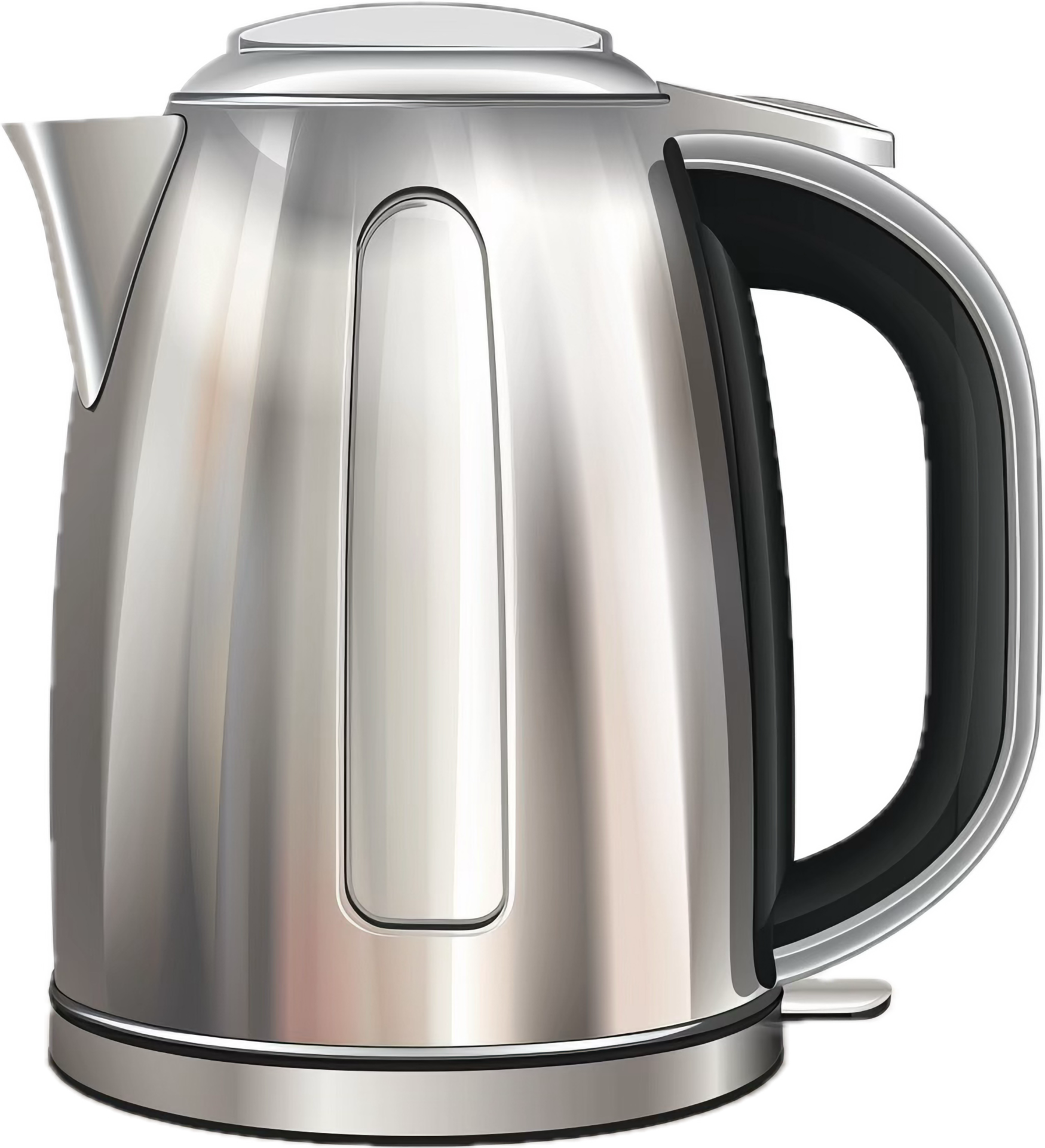 Stainless Steel Electric Kettle CloseUp. 45931917 PNG