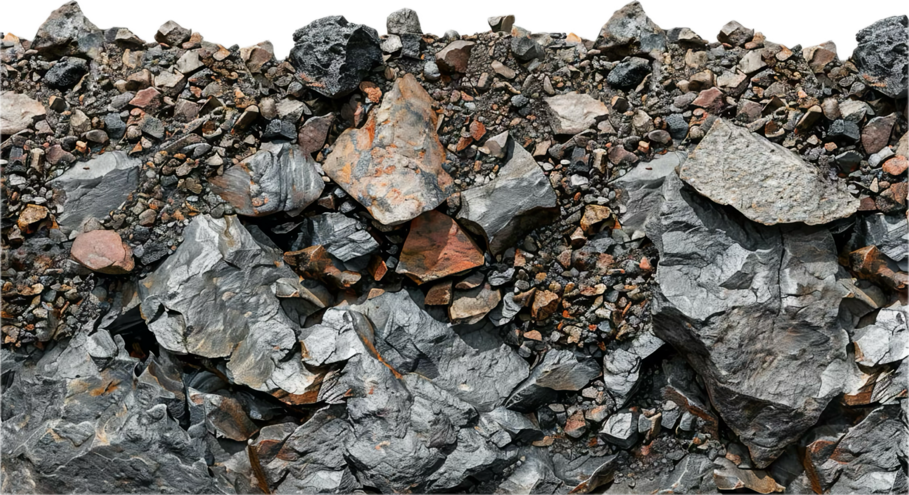 Close-up of Rough Dark Rocks and Soil png