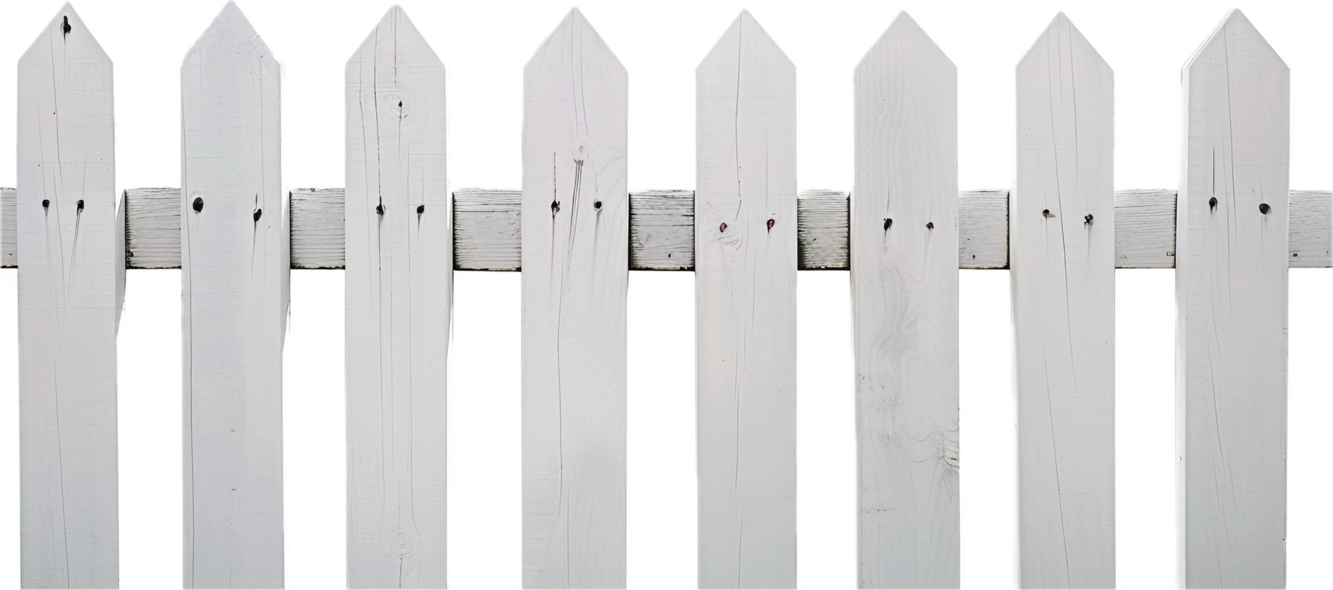 White Wooden Picket Fence. png