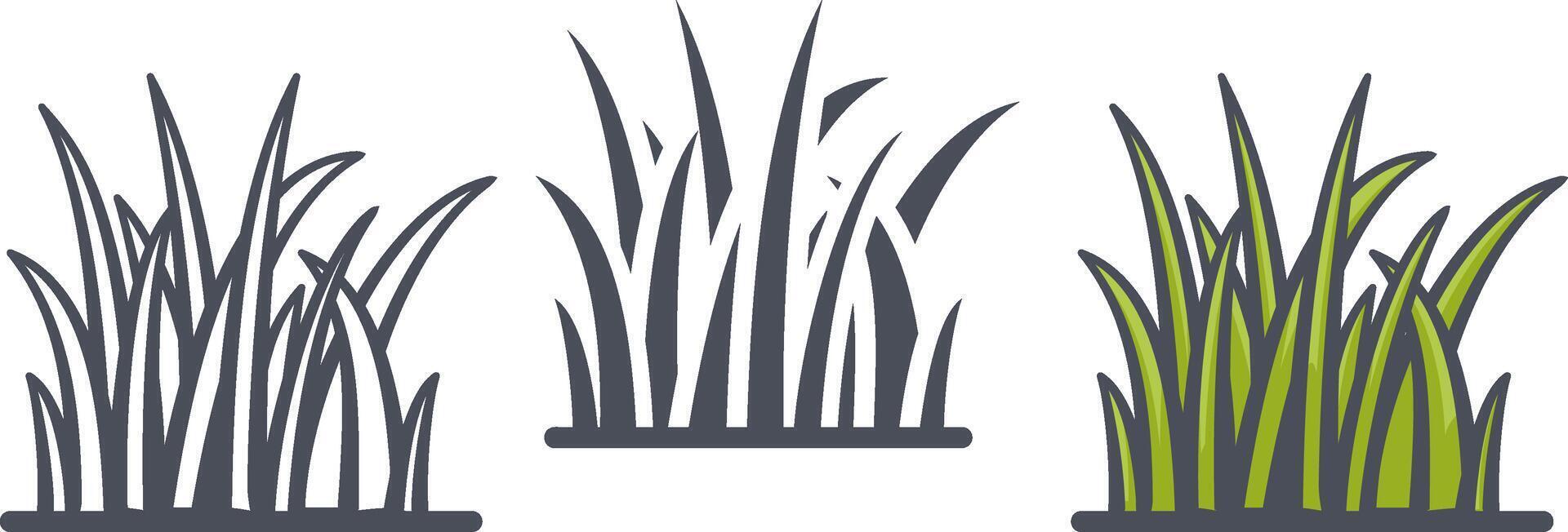 Flat forest trees icons, garden or park landscape elements. vector