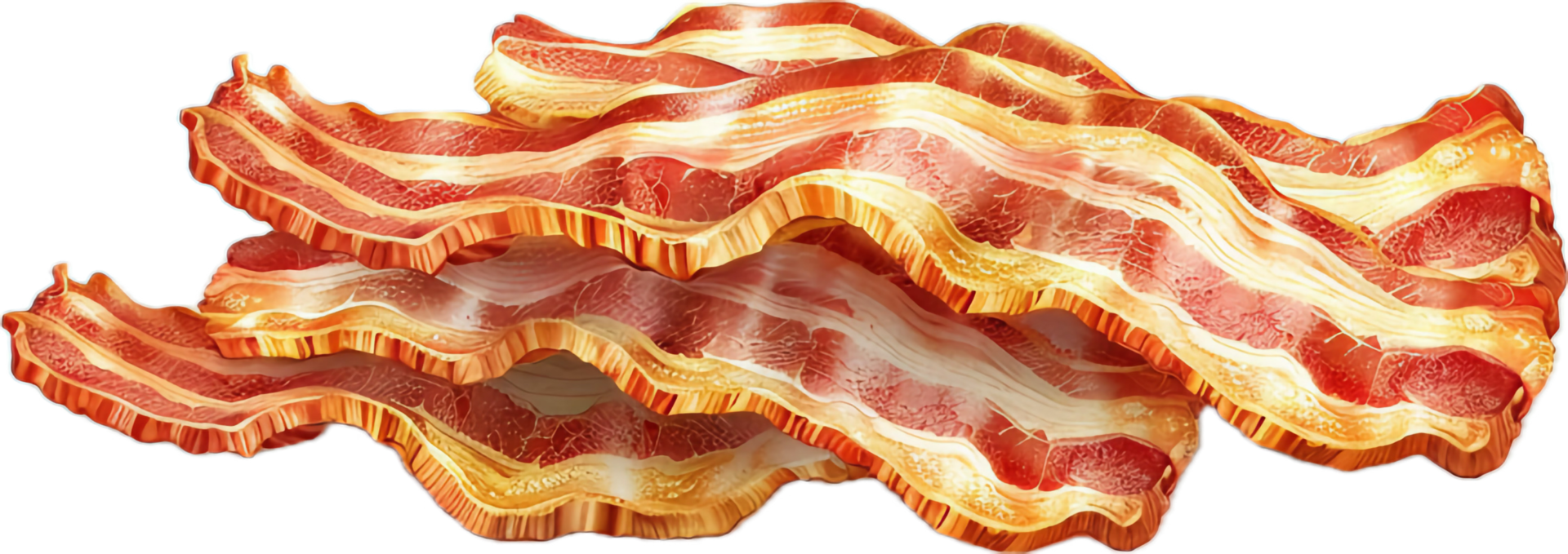 Crispy Cooked Bacon Strips. png