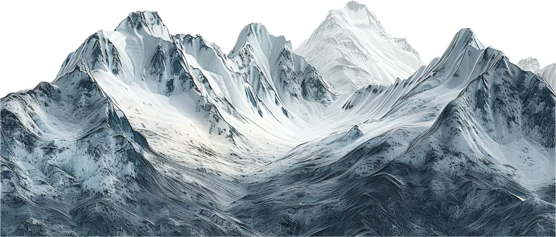 Snow-Covered Mountain Range. png
