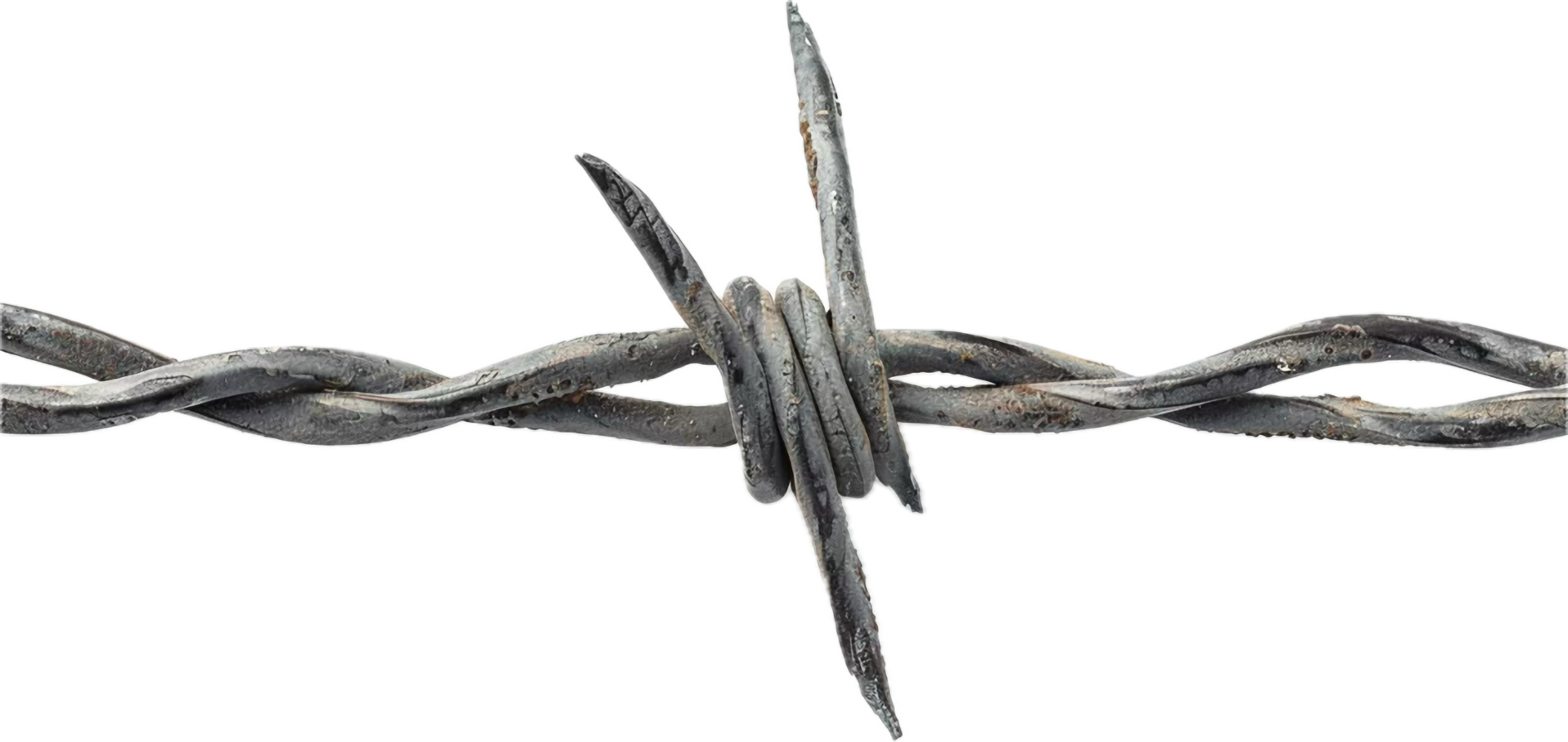 Rusty Barbed Wire Close-Up. png