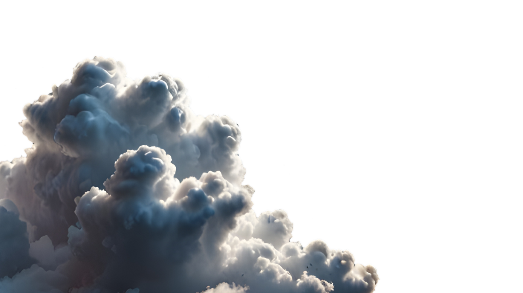 cloud elements set against a transparent background png