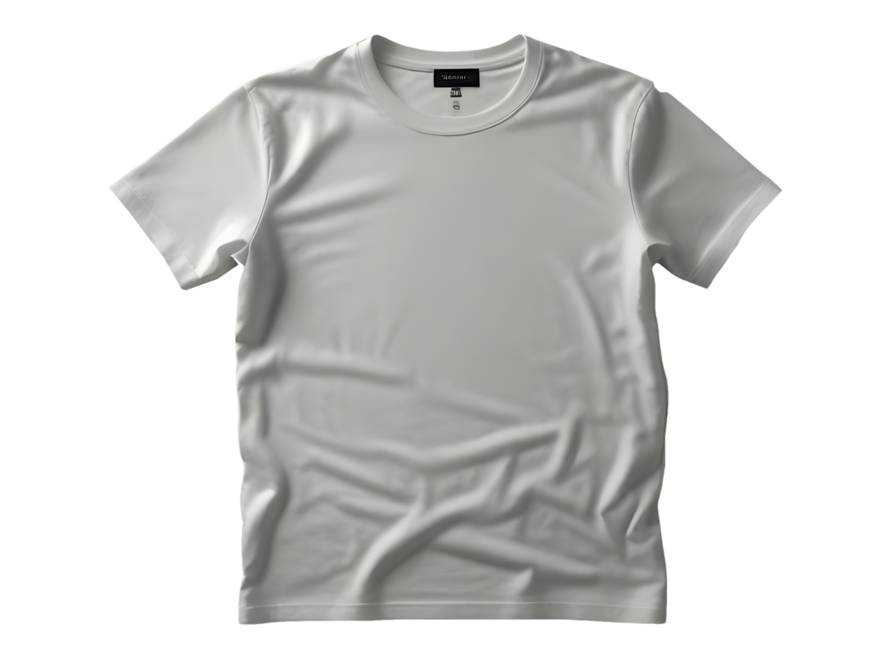 t shirt round neck front, back and side view on transparent background png