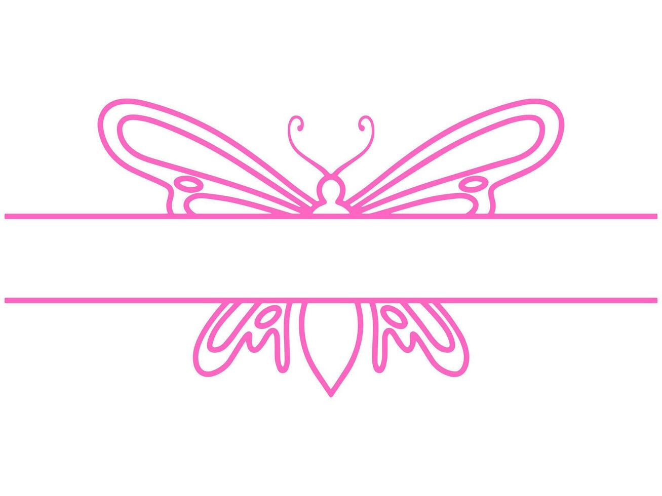 Butterfly Frame Outline Background vector
