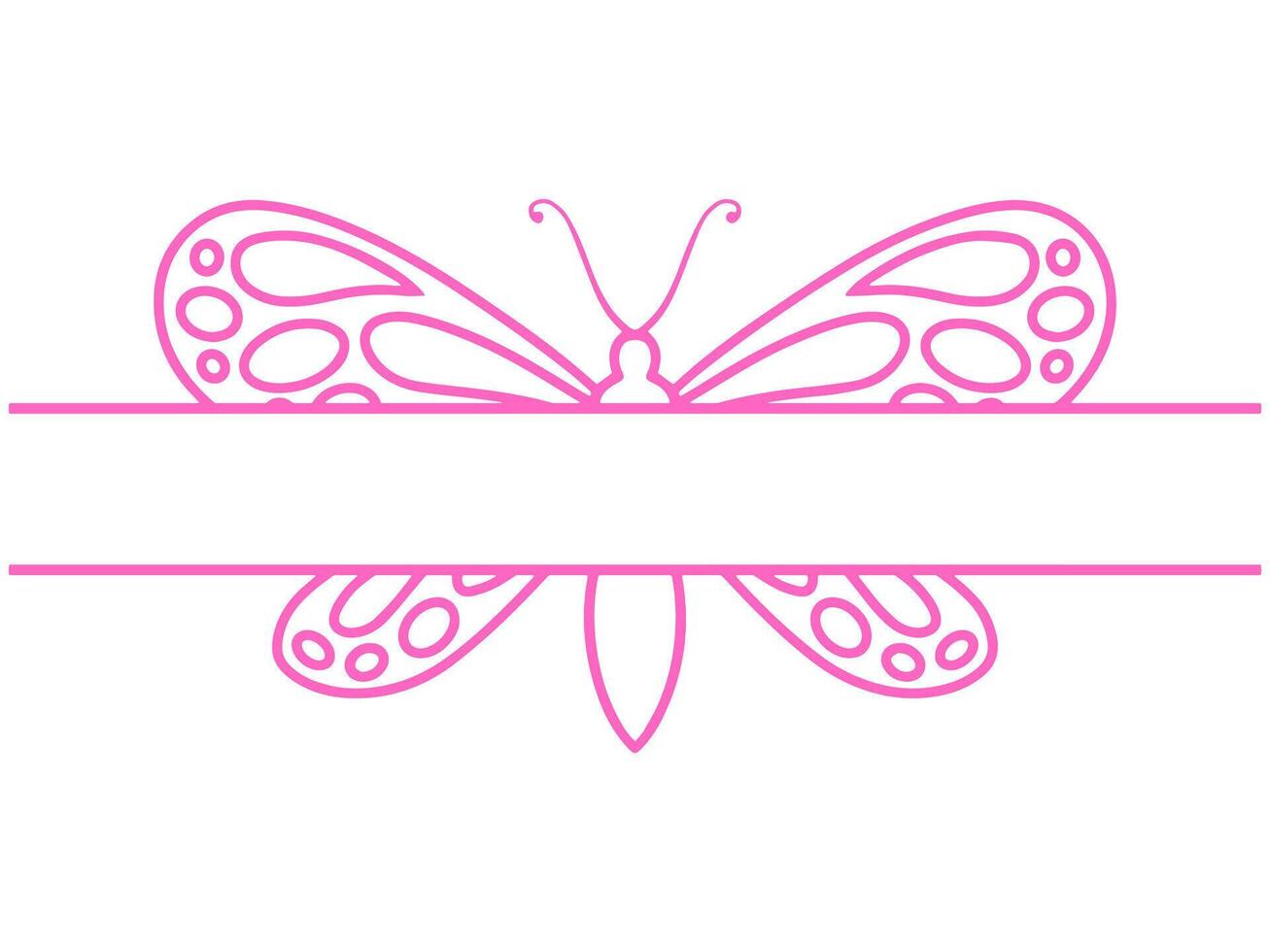 Butterfly Frame Outline Background vector
