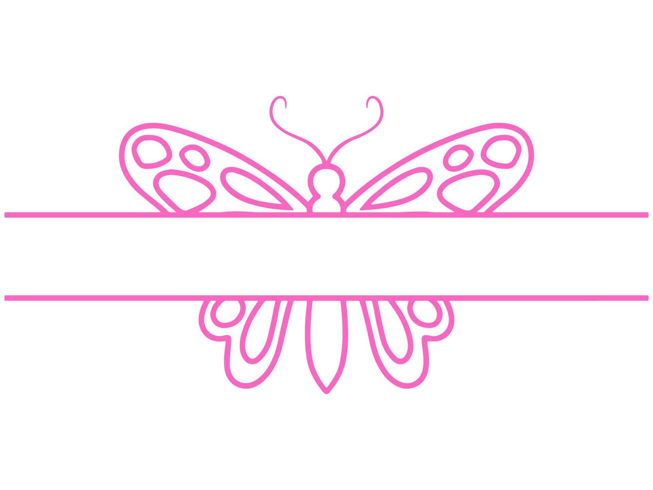Butterfly Line Art Frame Background vector