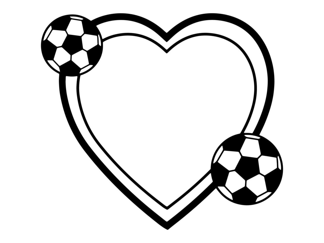Football Line Art Frame Background vector