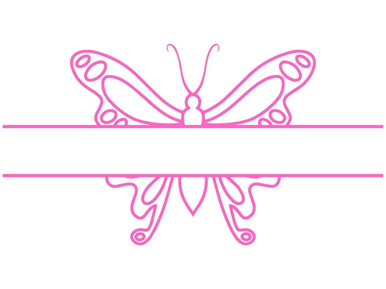 Butterfly Line Art Frame Background vector