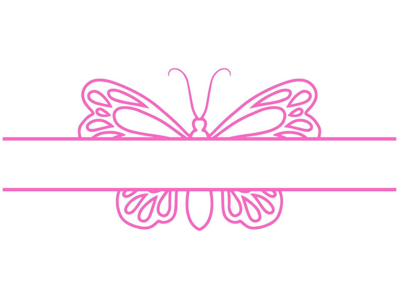 Butterfly Frame Outline Background vector
