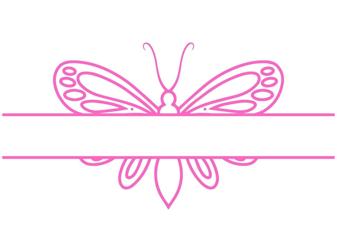 Butterfly Frame Outline Background vector