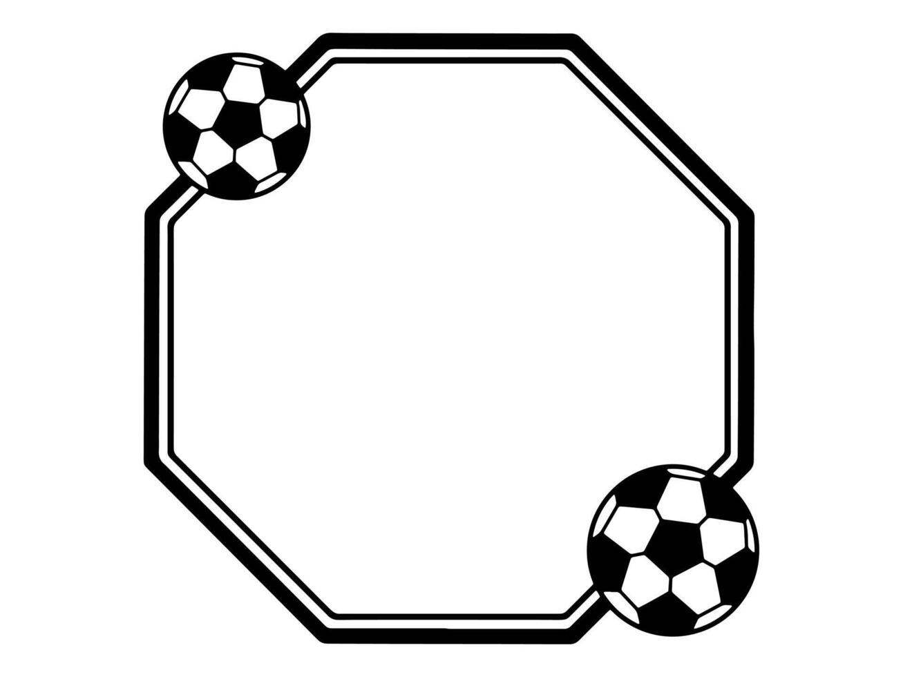 Football Line Art Frame Background vector