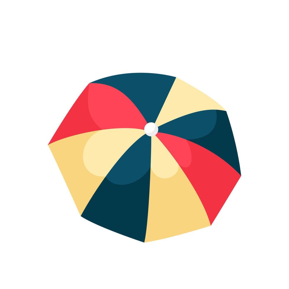 Open colorful umbrella. Parasol top view. Rain protection for rainy weather vector