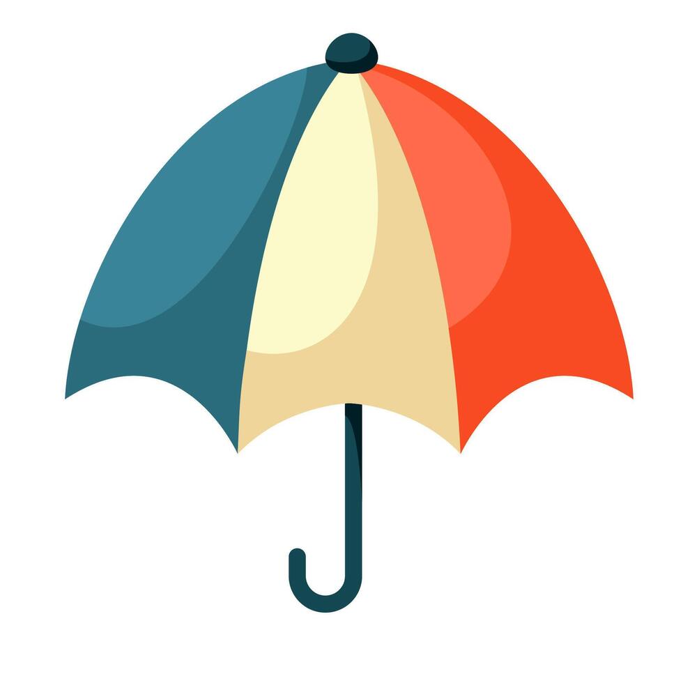 Colorful open umbrella. Protection from rain and sun. For rainy and sunny weather vector