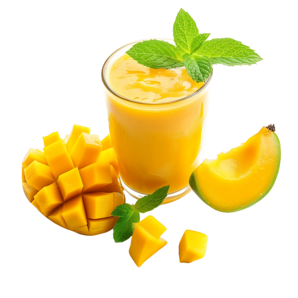 Refreshing Mango Juice with Slices for Your Creative Projects png